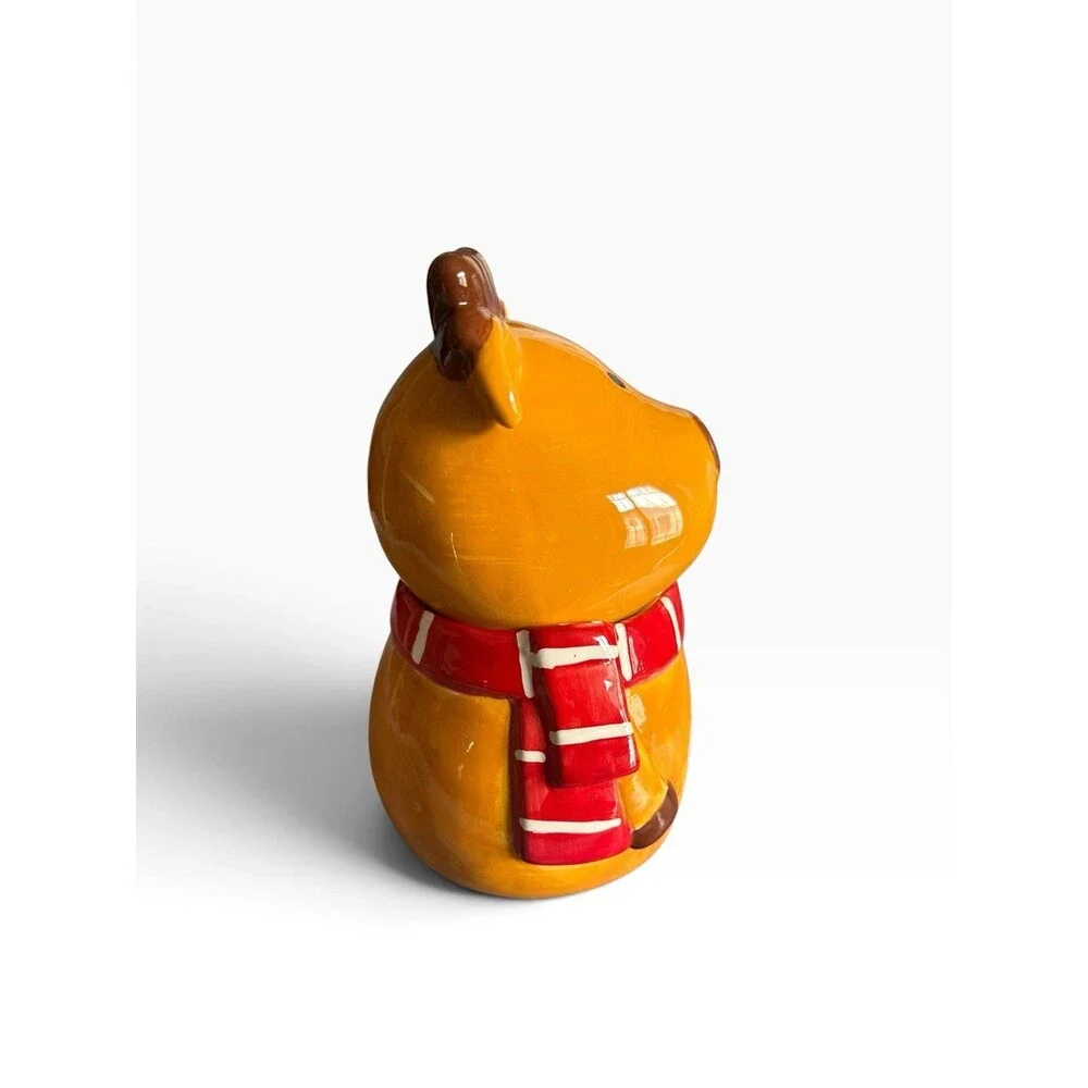 David’s Cookies Ceramic Reindeer Cookie Jar Vintage Christmas Kitchen Decor